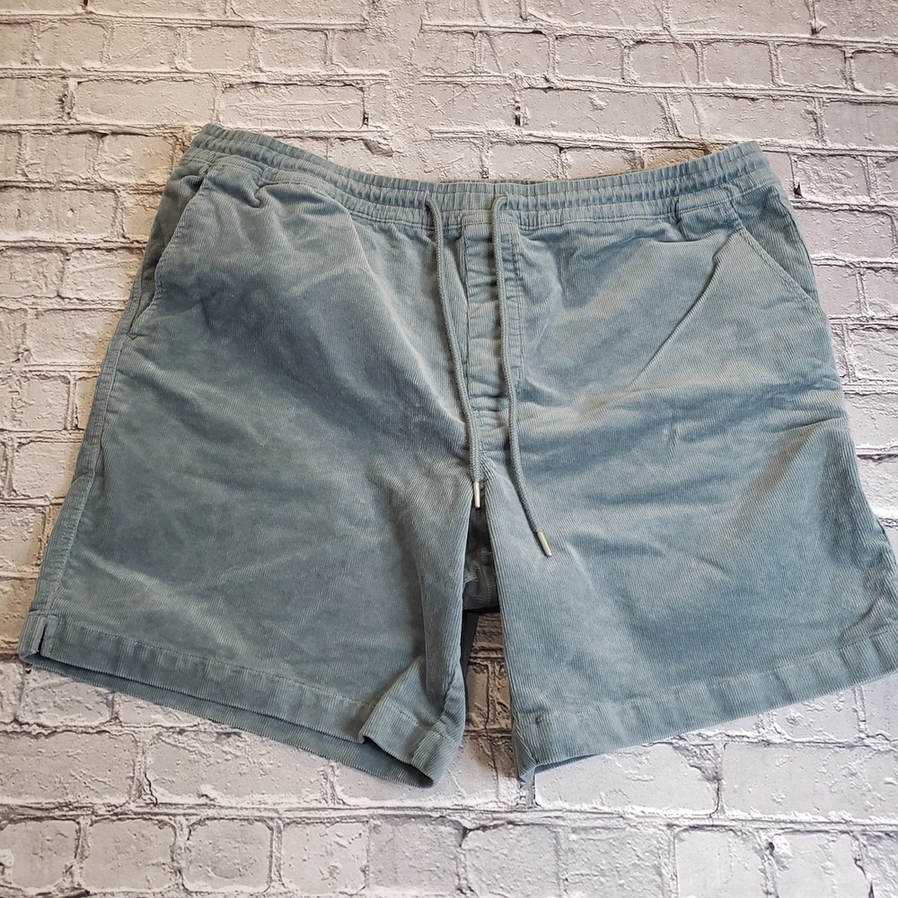 C & C CALIFORNIA CORDUROY ELASTIC DRAWSTRING SHORTS ( MENS XL ) BLUE
